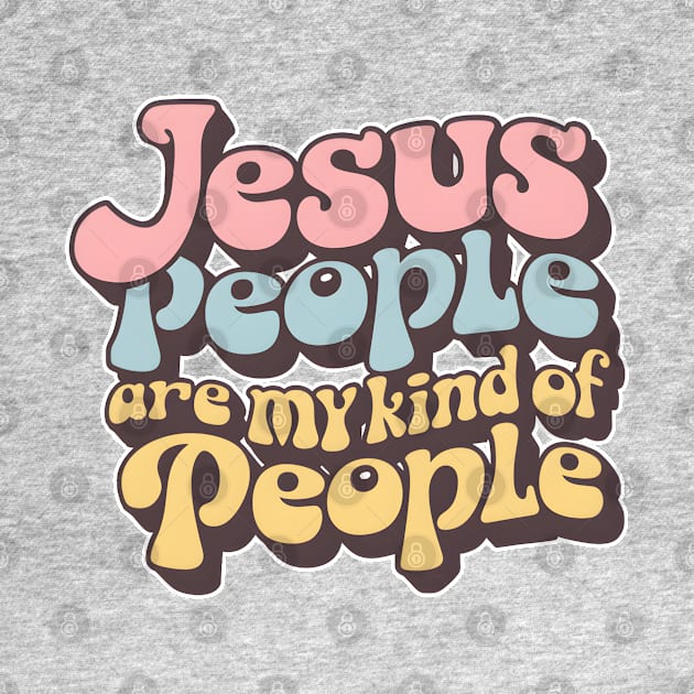 "Jesus People" Retro Bubble Letter Tee by Reformed Fire
